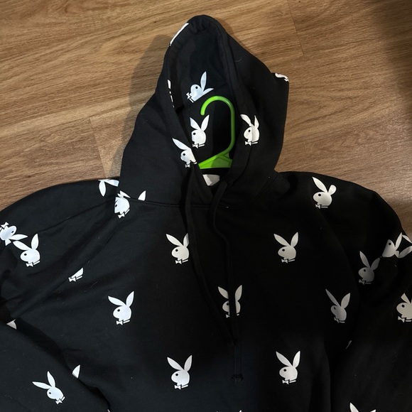 PLAYBOY Black and White Hoodie - Picture 1 of 2